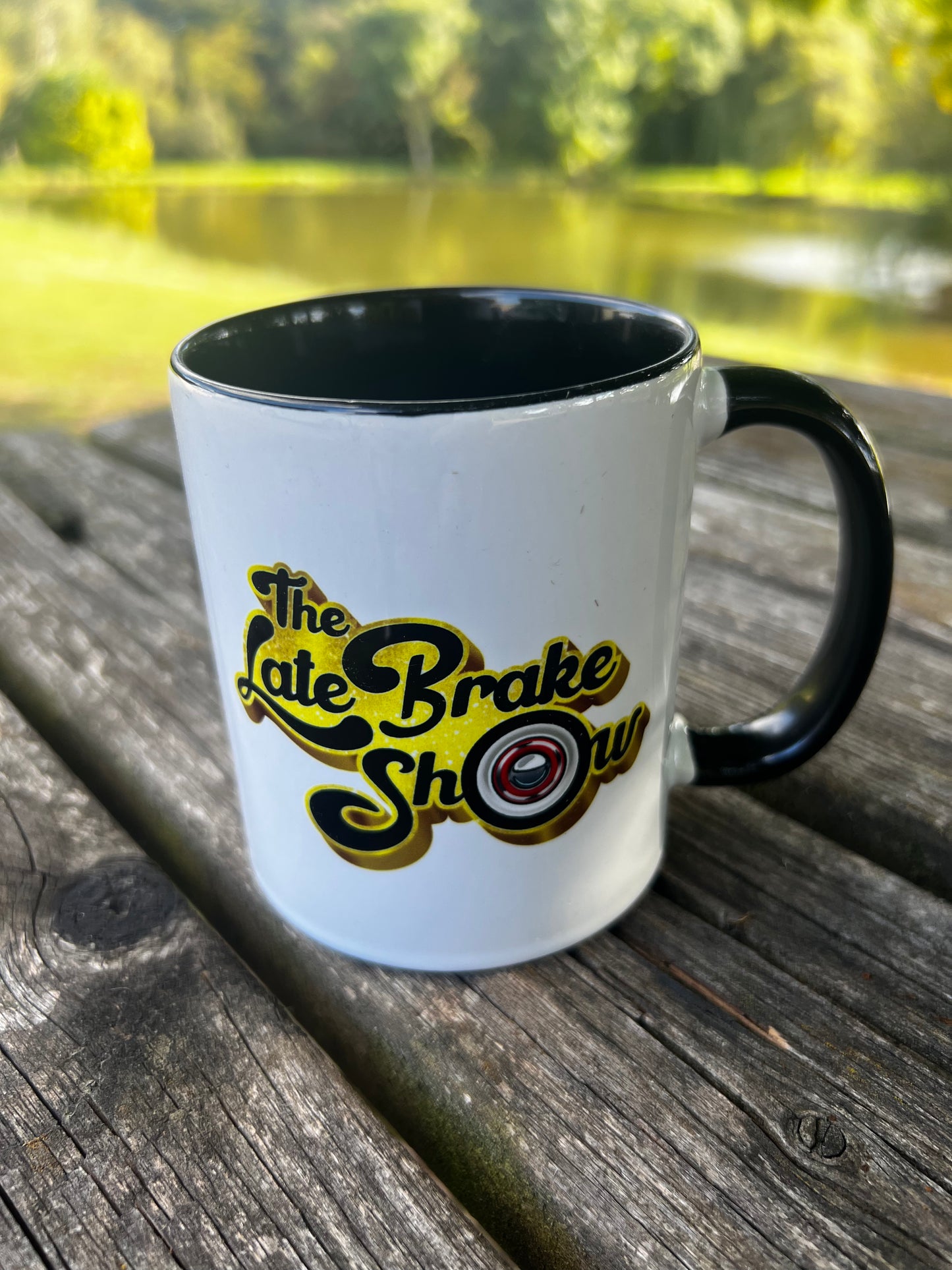 The Late Brake Show Full Logo Mug