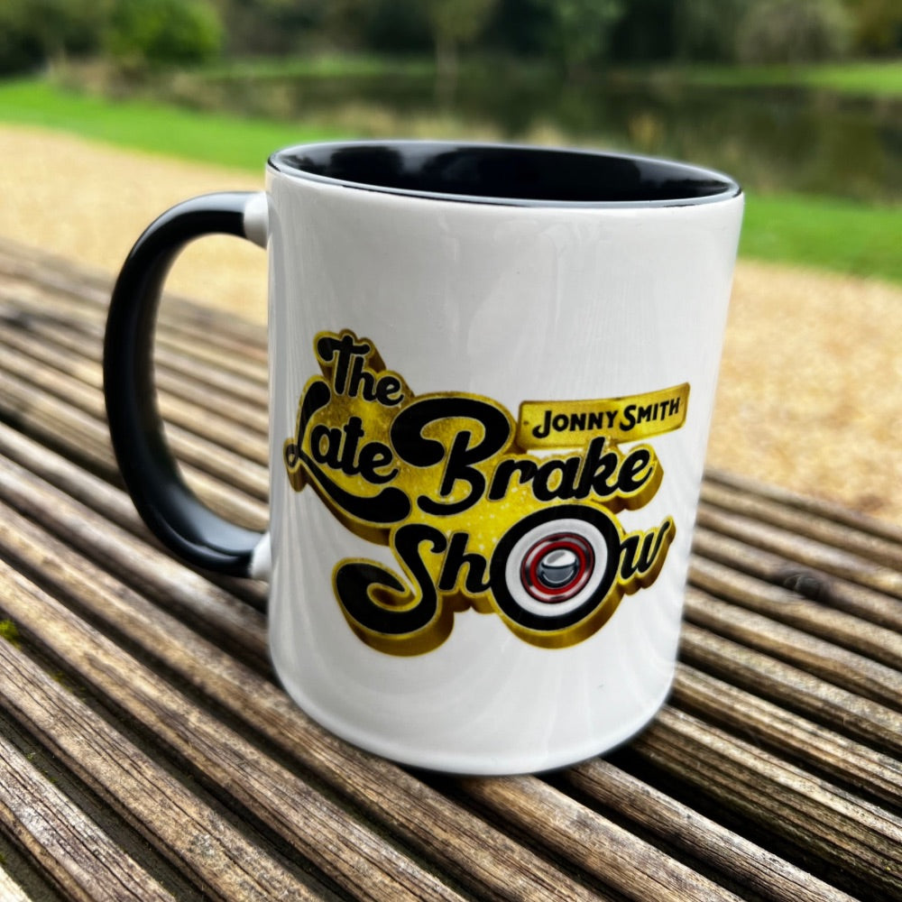 The Late Brake Show Full Logo Mug